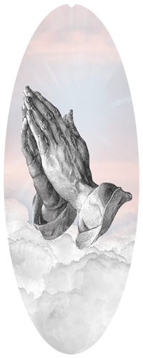 DNSA18-103-PK Praying Hands Clouds Pink